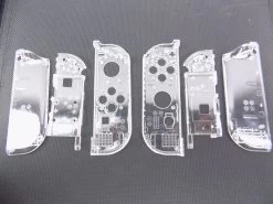 Brand New Nintendo Switch Joy Con Pair Replacement Shell Case House Clear / Translucent