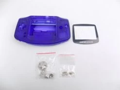 Brand New Gameboy Advance GBA Clear Purple Shell Housing Case Kit