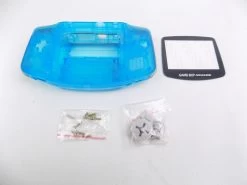 Brand New Gameboy Advance GBA Clear Light Blue Shell Housing Case Kit