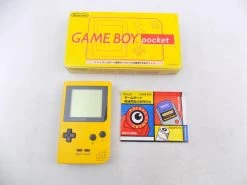 Boxed Nintendo Game Boy Pocket Yellow Handheld Console MGB-001
