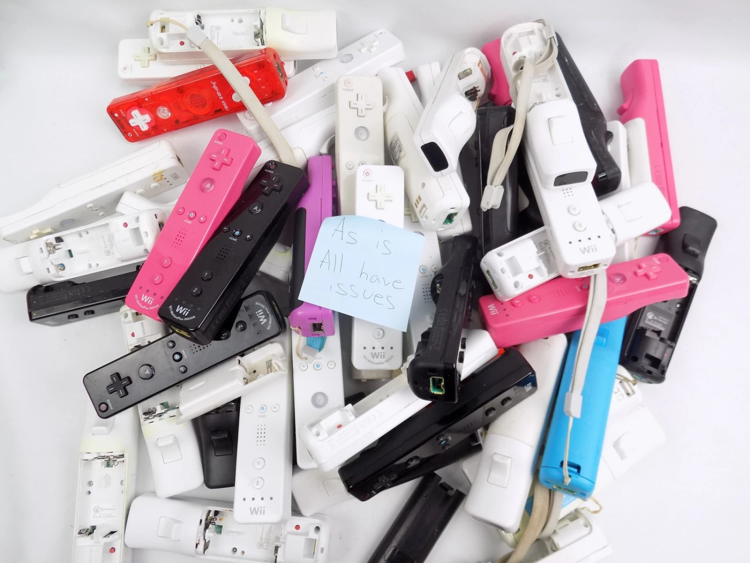 Massive Bundle Of 49 Genuine Nintendo Wii Remotes WiiMotes Parts / Repair 1 Massive Bundle Of 49 Genuine Nintendo Wii Remotes WiiMotes Parts / Repair